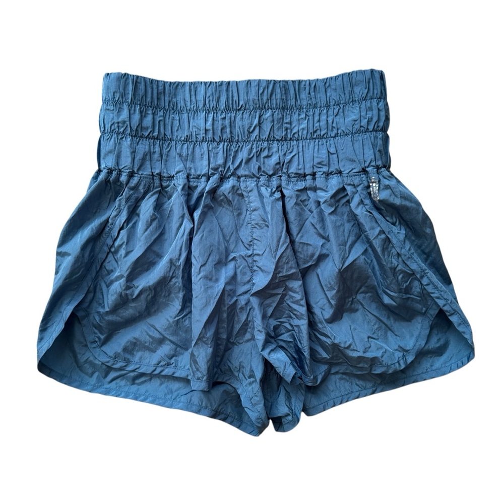 Free People FP Movement The Way Home Shorts High Rise Blue Womens Large